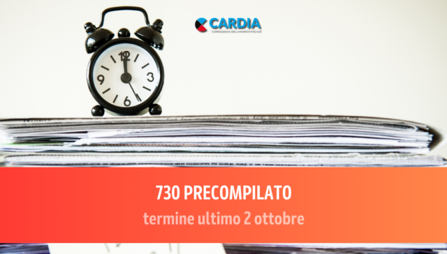 Termine ultimo per il 730 precompilato 2023: Invio dati entro il 2 ottobre